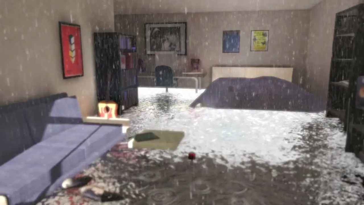 The same studio, flooding