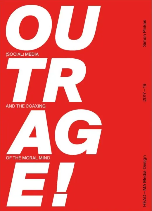 Cover of Outrage!: the title in white capitals on red
