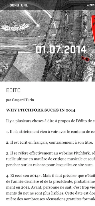 Sonotone on a phone: the editorial ‘Why Pitchfork sucks in 2014’